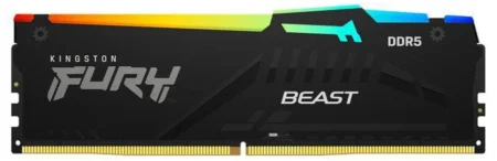 Memoria DDR5 32Gb 5600Mhz Kingston Fury Beast (1X32Gb)/Negro/Cl36/Xmp/AMD Expo/Dimm/Rgb/Kf556C36Bbea-32