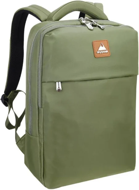Mochila Backpack Skypeak Verde Para Mujerdama De 15.6In Amplia C