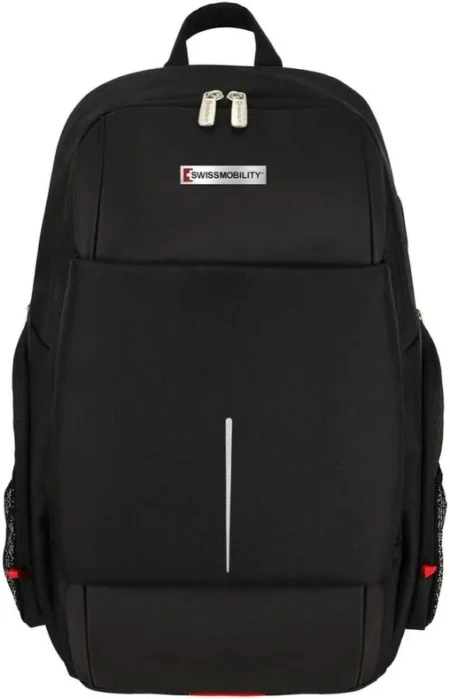 Mochila Para Laptop 17″ Swiss Mobility Carl-117Bk Carl De Poliester/Negro