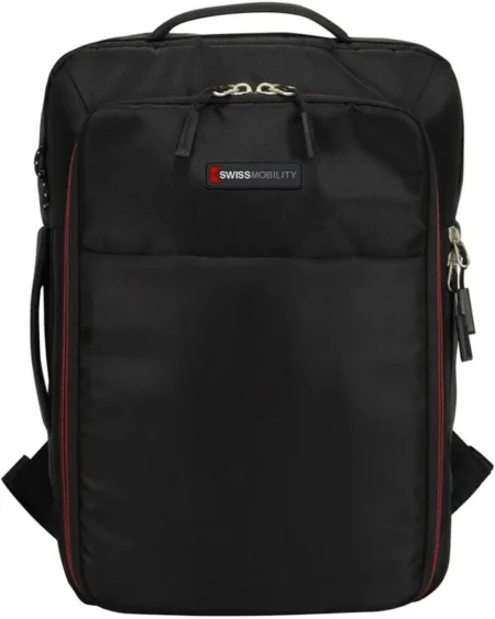 Mochila Para Laptop 17″ Swiss Mobility Jack-117Bk Jack De Poliester/Negro