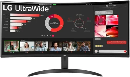 Monitor Ultrawide QHD Curvo 34In 3440 X 1440 21:9 5 Ms