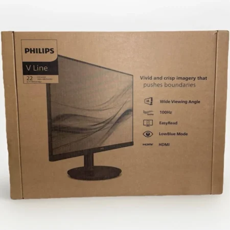 Monitor 22″ Philips 221V8Lb V-Line/LCD/VA/HDMI/VGA/FHD/100Hz/Negro
