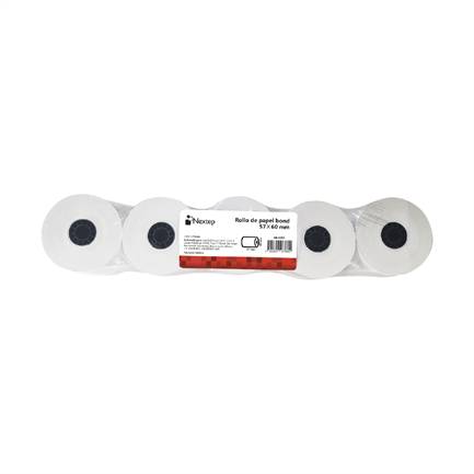 Paquete C/5 Rollos Papel Bond Nextep Ne-530S De 57X60Mm/Blanco