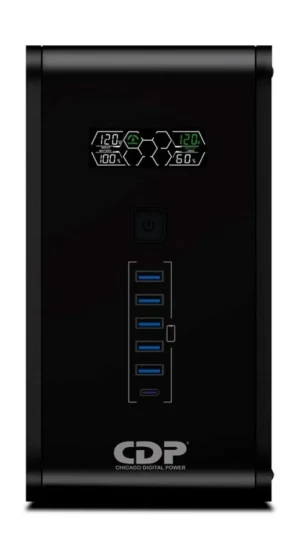 CDP R-SMART 1510 - No Break / UPS Interactivo 1500VA / 900W, 10 Tomas NEMA, Pantalla LCD - Negro