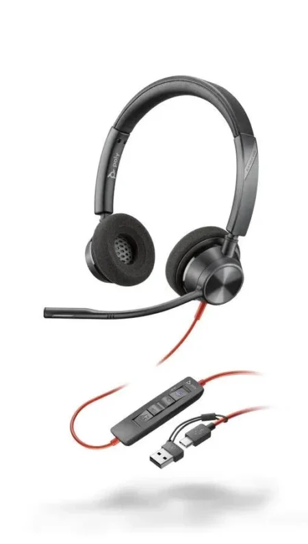 Hp Poly Blackwire 3320 Teams Usb-c Headset Usb-c/a Adapter