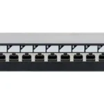 Patch Panel De 12 Puertos Cat6 Sin Blindar Para Escritorio Intellinet 720625 Color Negro/Plata