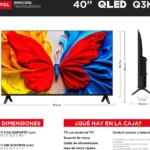 Pantalla Tcl 40 Inc QLED Flat FHD Google Tv Dolby Audio 2X8W