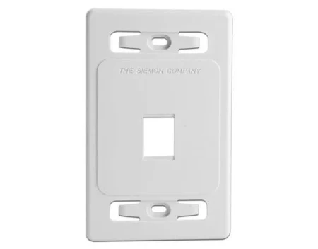 Placa De Pared Modular Max Siemon/1 Salida/Version Bulk (Sin Empaque Individual)/Blanco/Mx-Fp-S-01-02B