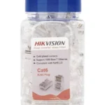 Bote C/100 Piezas Conector Plug RJ45 Cat6 Hikvision Ds-1M6Ua-15U Chapado En Oro A 15 Micras/Sin Blindaje/Soporta Norma Tia-568B