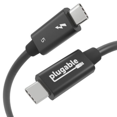 Cable Thunderbolt 5 Cert De 80Cm – 80Gbps – Blanco