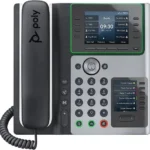 Telefono Alambrico IP Polycom Edge E450/3.5"/NFC/8 Lineas/Altavoz/Negro/82M90Aa