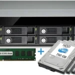 NAS Qnap Rack 8 Slots 2Psu 4G B RAM Exp+5Gb Flash Proc AMD Ryzen