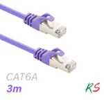 Cable Ethernet Cat6A Purpura 3M - Snagless - S-Ftp - Lszh