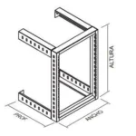 Rack De Acero North System/7X19"/42U.r./Negro/North001St-Bkl