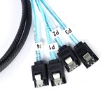 Cable Mini Sas Interno A SATA 1M Cable Sff-8643 A 4X SATA
