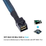 Cable Mini Sas Interno A SATA 1M Cable Sff-8643 A 4X SATA