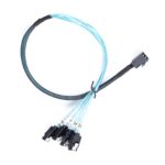 Cable Mini Sas Interno A SATA 1M Cable Sff-8643 A 4X SATA
