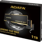 Adata 1Tb Legend 960 Max M 2 NVMe PCIE Gen 4X4 Solid State Disk