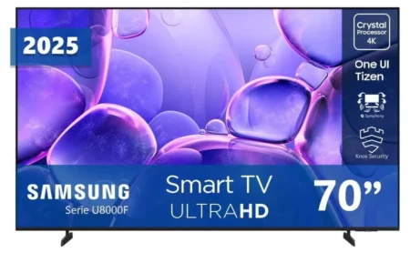 PANTALLA SAMSUNG 70 CRYSTAL 4K U8000 LED/SMART TV/HDR+/METAL STRE
