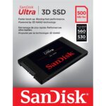 U. Estado Solido 500Gb Sandisk Ultra 3D 2.5" Sata3 560Mb/S Lectura/510Mb/S Escritura/Sdssdh3-500G-G26