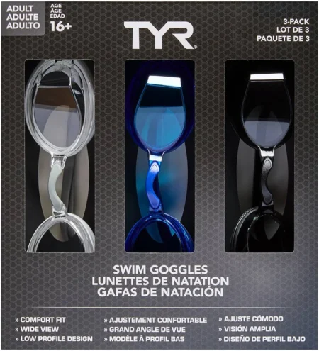 Set De 3Piezas Goggles Tyr Adulto