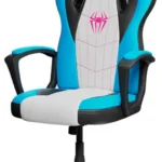 Silla Gamer Marvel Xtech Xtf-Mc100Sg Blanco-Turquesa/Hasta 120Kg/Pu Y Pvc De Alta Calidad/Edicion Spider-Man Ghost Spider