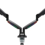 SMARTFIT ONE-TOUCH HEIGHT AJUSTABLE DUAL MONITOR ARM NEGRO