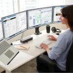 SMARTFIT ONE-TOUCH HEIGHT AJUSTABLE DUAL MONITOR ARM NEGRO