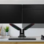 SMARTFIT ONE-TOUCH HEIGHT AJUSTABLE DUAL MONITOR ARM NEGRO