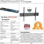 Soporte Fijo De Pared Para Tv 3 7 A 70 Pulgadas - Antirrobo