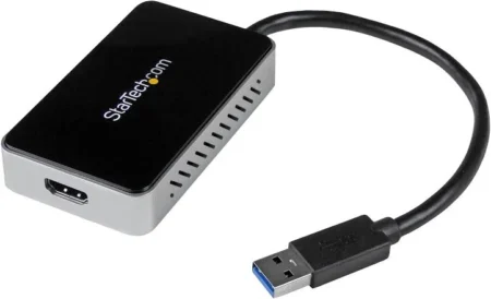 Adaptador Video Externo USB 3.0 A HDMI Con Hub 1 Puerto USB .