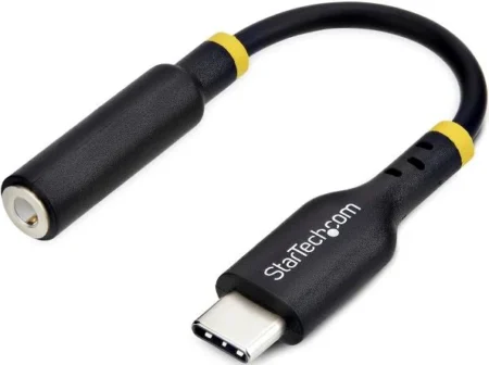 Adaptador De Audio Startech Usbcaudio2, USB-C Macho A 3.5Mm Hembra/Negro