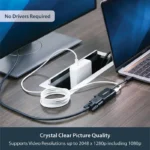 Adaptador De Video Externo USB-C A VGA Con Power Delivery .