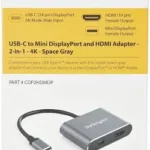 Adaptador De Video Multipuerto S USB-C - DP O VGA - 4K 60Hz
