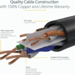 Cable Negro Moldeado De 4.5M Cat6 RJ45 Utp Gigabit Ethernet .
