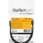 Cable SATA Redondo De 0.6M Conectores Con Cierre-6Gbs
