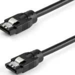Cable SATA Redondo De 0.6M Conectores Con Cierre-6Gbs