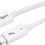 Cable 0.5M Thunderbolt 3 USB-C Blanco Compatible Displayport