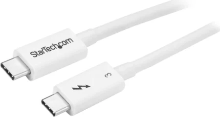 Cable 0.5M Thunderbolt 3 USB-C Blanco Compatible Displayport