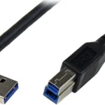 Cable USB 1M Impresora USB A USB B Acodado Angulo Derecho .