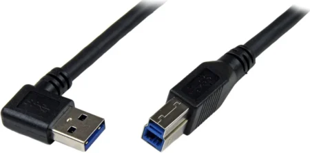 Cable USB 1M Impresora USB A USB B Acodado Angulo Derecho .