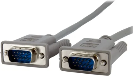 Cable VGA 1.8M Pantalla Monitor Hd15 Gris 2X Macho .