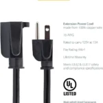 Cable Extension Alimentacion 0 9M Nema 5 15P A Nema 5 15R