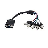 Cable De 30Cm Coaxial VGA A 5 Bnc Rgbhv Para Monitor