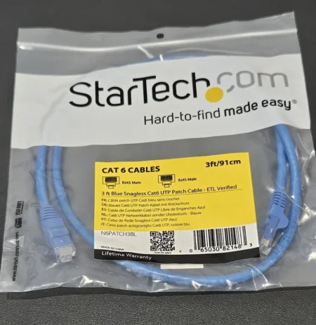 Cable De Red 0.9M Cat6 Utp RJ45 Gigabit Etl Snagless Azul .