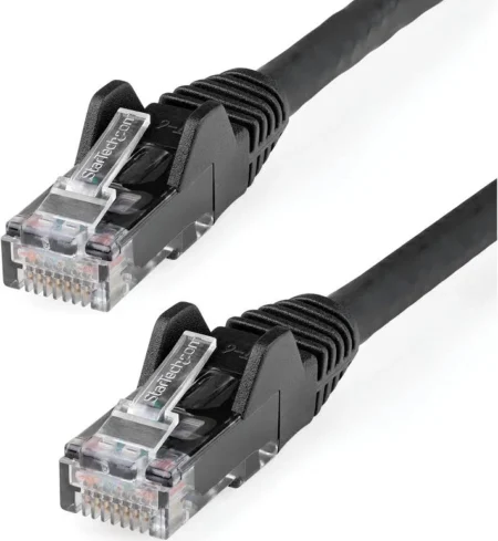 Cable Ethernet Cat 6 De 1M Lszh Patch Utp Sin Enganches Negro