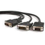Cable 1.8M Divisor DVI-I Macho A DVI-D Y VGA Hd15 Macho Splitte.
