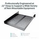 Estante Ventilado Profundi Fija 2U 22Pul 22Kg Carga Para Ra.k