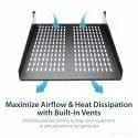Estante Ventilado Profundi Fija 2U 22Pul 22Kg Carga Para Ra.k