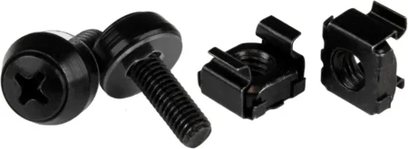 100 Tornillos Tuercas Jaula Cage Nuts M5 Para Rack Negro .